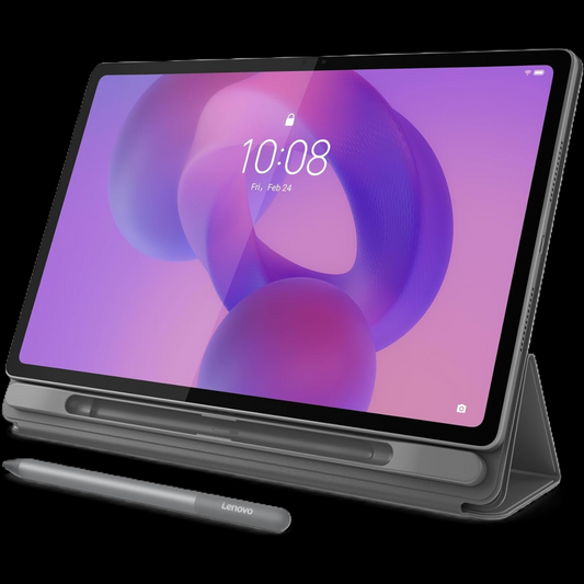 Lenovo 12" Idea Tab Plus w/ Folio Case & Stylus Pen - Super HD 2.5K Screen / 128GB / 8GB / ANDROID 15